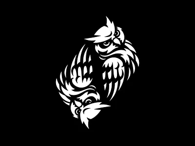 Dual Owl Logo for Sale monogramlogo