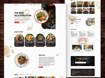 food Landing Page Design design figma food graphic design landing page ui uiux ux webdesign website