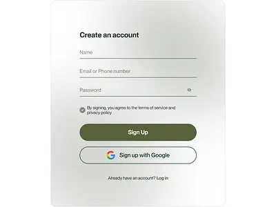 Sign Up page dailyui ui ux