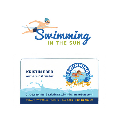 Logo Design - Swimming in the Sun branding graphic design logo logo design vector