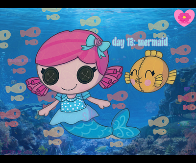 Maycean Day 13: mermaid art post art tag digital art drawing fan art illustration