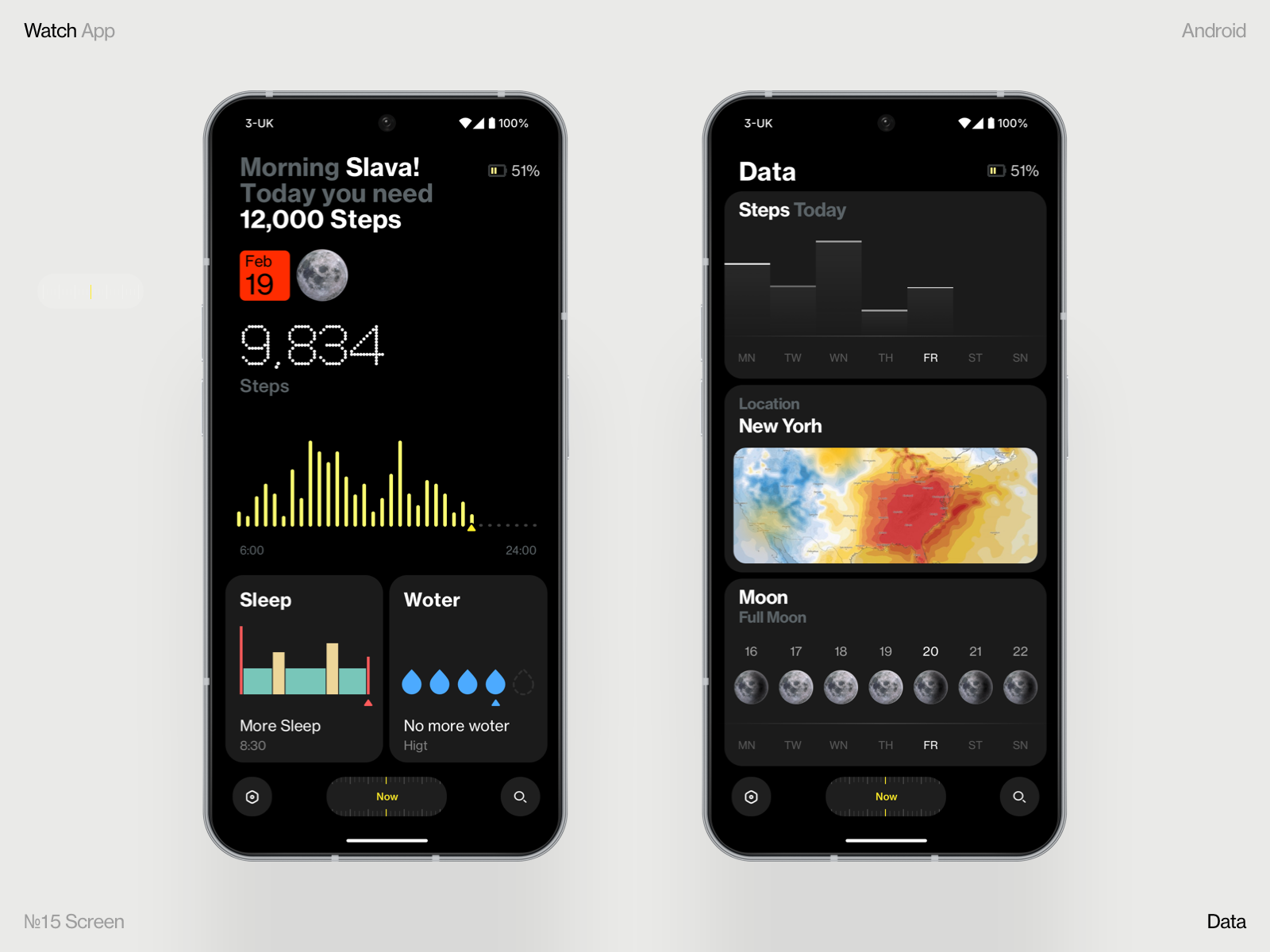 Watch App dashboard design homepage illustration interface ios iphone mobile news