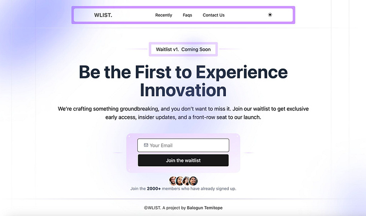 Responsive Waitlist UI with Light/Dark Mode by Tope Balogun on Dribbble