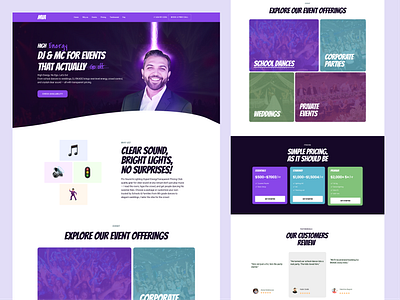 Creative DJ Website Landing Page Design bookingwebsite colorfului conversiondesign creativeweb designforconversion djbranding entertainmentdesign eventbooking eventwebsite figmadesign landingpagedesign musicwebdesign musicwebsite responsiveweb uidesign userexperience vibrantui webdesign webinspiration webinterfacedesign