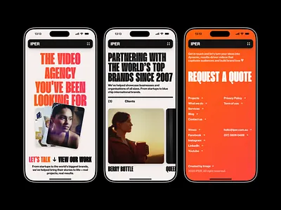 Mobile-First Web Design | Bold UI for IPER animation bold design case mobile first motion graphics product design responsive ui uxui web design