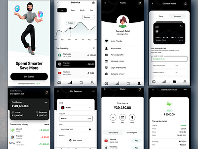Expense Tracker Interface app graphic design mobile ui ux