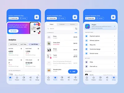E-commerce website builder app e com e commerce express mobile shop design store website builder