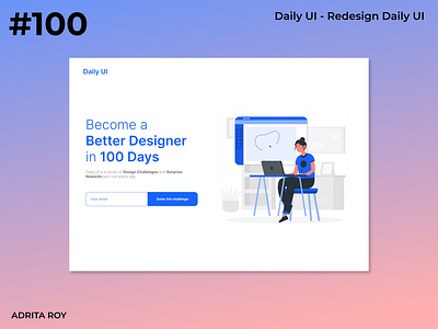 DailyUI 100 - Redesign Daily UI challenge dailychallenge dailyui design designsystem figma landingpage minimal mobile modern productdesign productdesigner redesign ui uidesign ux web website