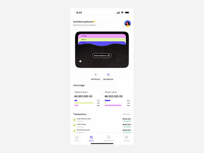 Smart Wallet UI – Track, Save & Spend Better app dailyui dailyui or www.dailyui.co design ui vector