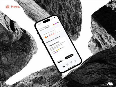 Pickup - An app for learning & Picking up any new skill 3d animation branding graphic design logo motion graphics ui