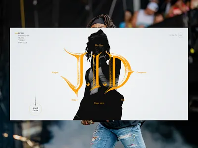 Hero Section - J.I.D art directed branding design editorial design graphic design hero section illustration jid music ui user interface web design