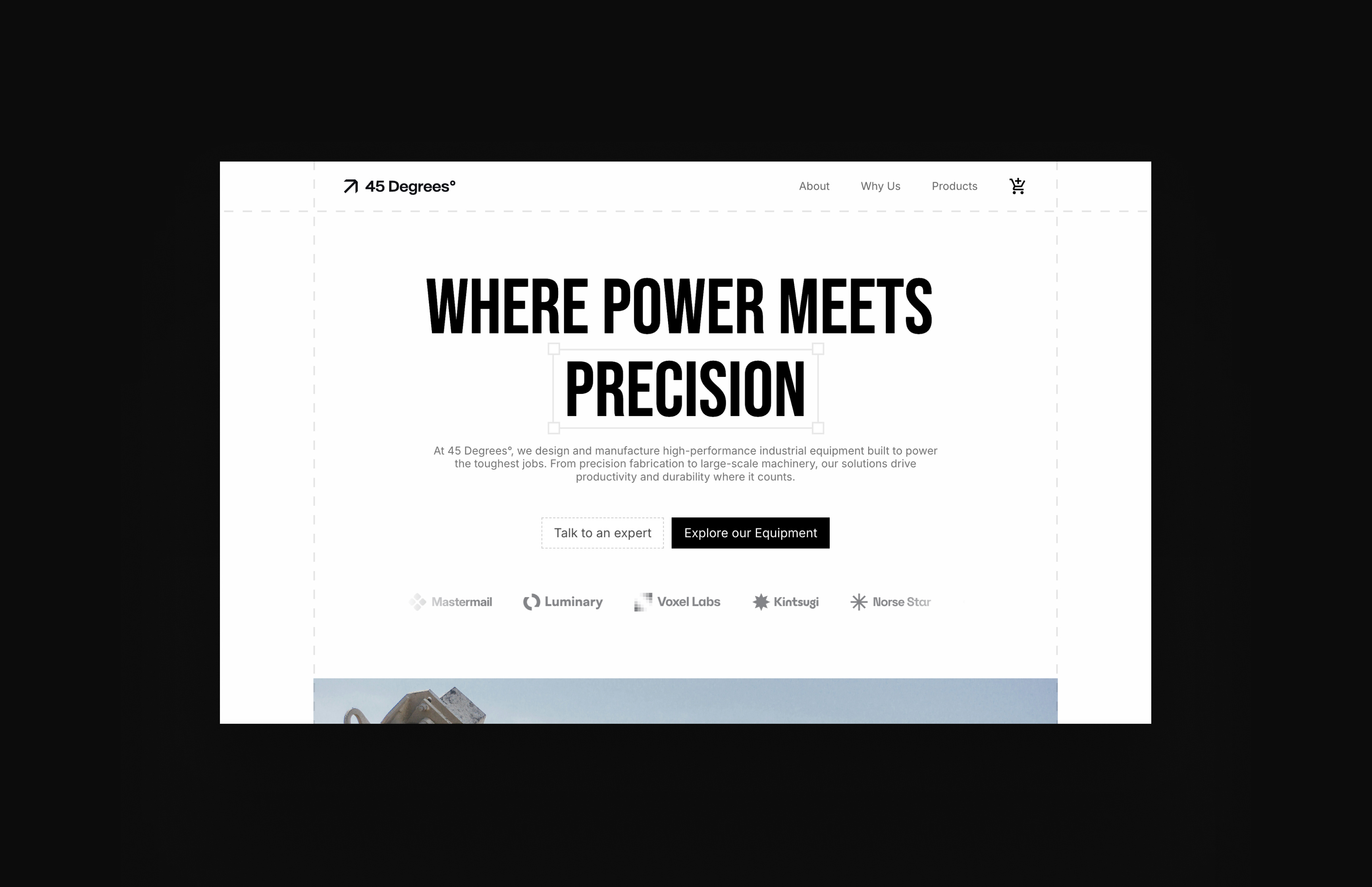 Equipment Ecommerce Landing Page app branding design ecommerce figma graphic design icon illustration landing page logo ui ux