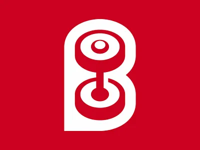 Letter B Barbell (Logo For Sale) 3d animation barble branding design dumbell graphic design gym icon letter b logo logo for sale mockup monogram monoline motion graphics ui vector wordmark