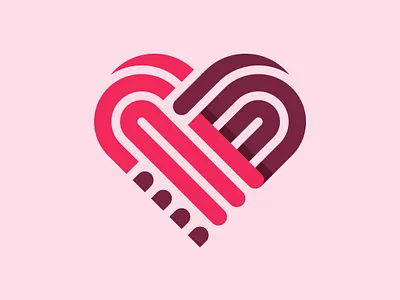 Love Hand Shake (Logo For Sale) 3d animation branding design graphic design hand handshake icon illustration lineart logo logo for sale logos love mockup monoline romance simple ui vector