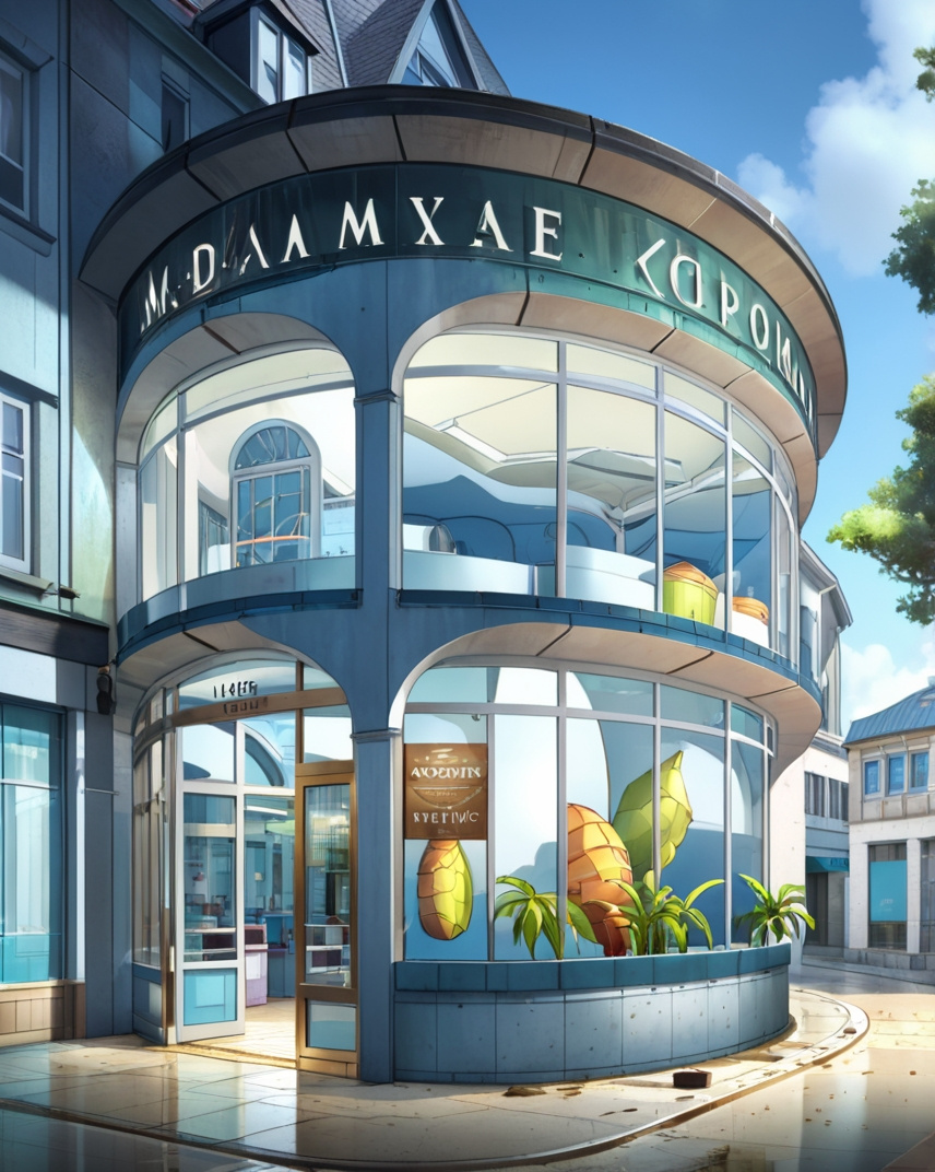 Cafe Restaurant ai art architecture building cafe city coffee shop colorful environment illustration restaurant street town urban