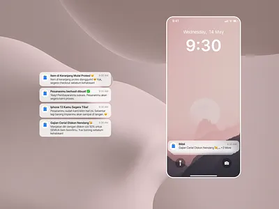 Design Daily #8: Push Notifications (Blibli) branding e commerce element notifications push notification ui