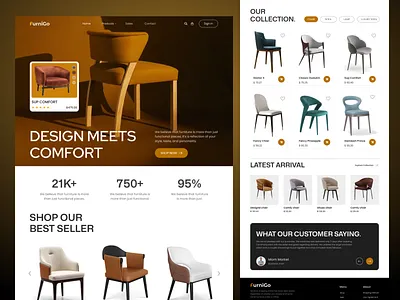 Furniture - Furniture Website Design branding ecommerce ecommerce website furniture furniture website landign page landing page design uiux webpage design website