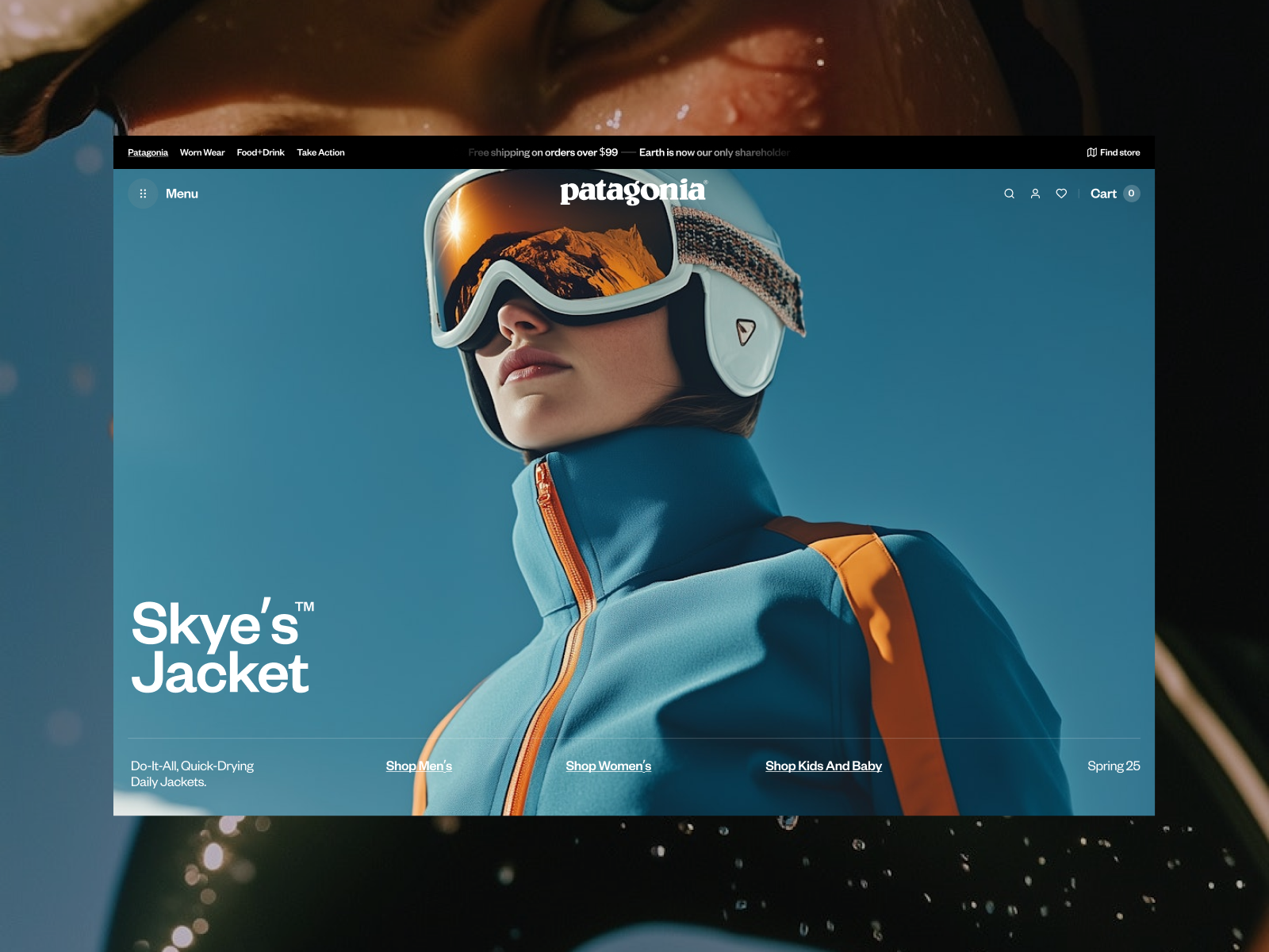 Patagonia - Ecommerce Website clean design ecommerce fashion landing page minimal minimalist online shop shop sport store ui ux web web design website