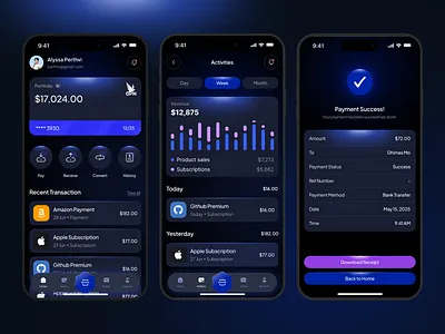 Mobile Banking App bank bank app clean credit card design finance finance app financial fintech app management minimalist mobile mobile app mobile banking mobile banking app money payment ui ui design uiux