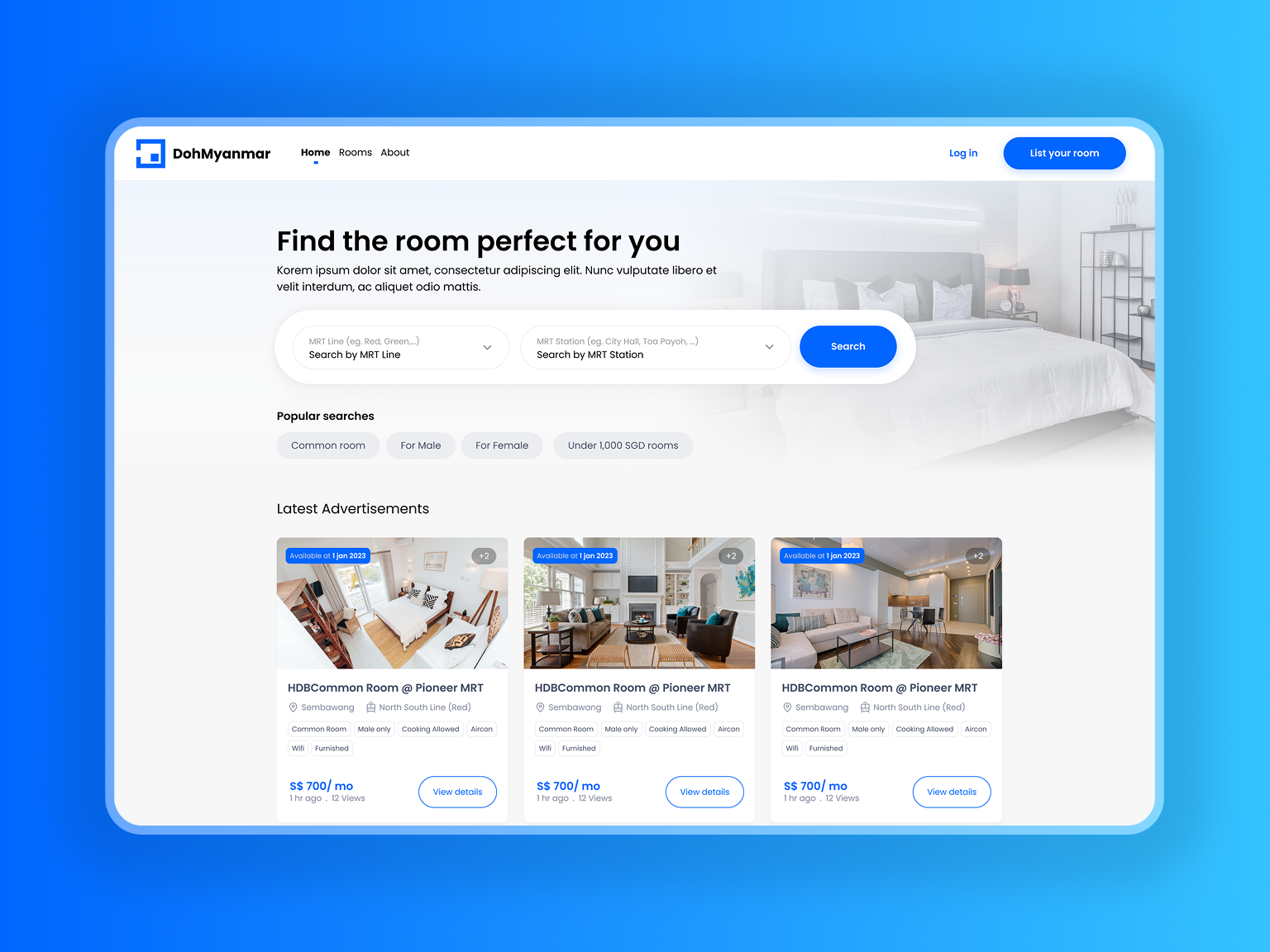 Real Estate, Property Listing Website Design graphic design inspiration myanmar myanmar designer property listing website design real estate ui ux web design website
