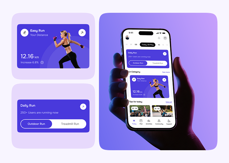 Running Mobile App by Md Ahsanulla on Dribbble