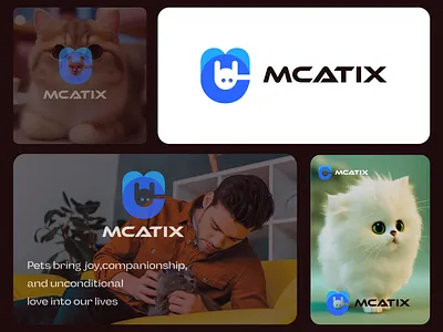 Cat logo, M Pet Care logo. abstract logo animal logo brand identity branding cat logo gradient icon letter m logo logo design m modern logo pet care logo pet tech pet toys symbol unique logo visual mark