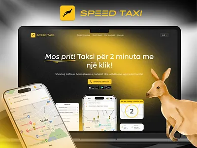 Speed Taxi Website Design app figma graphic design hero landing page minial taxi ui webdesign yellow