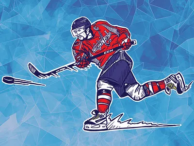 The Great 8 hockey illustration ovechkin ovi russianmachineneverbreaks sports thegreat8