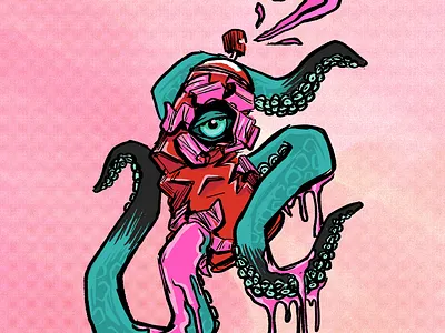 Voidling digital art digital drawing drawing graffiti illustration space spray paint can tentacle voidling