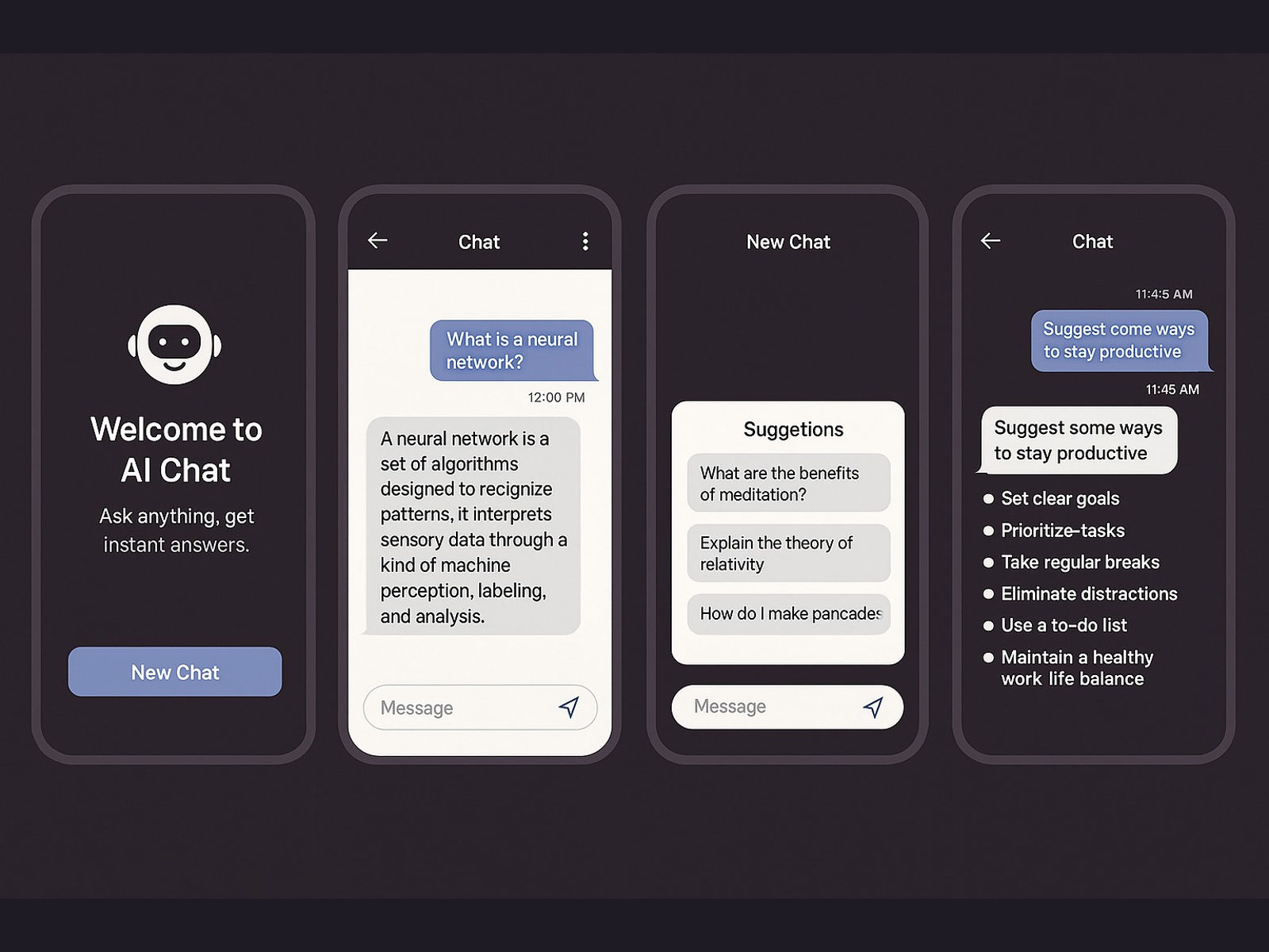 Ai Chat App Design ai ai app ai app design app app design daily daily ui daily ux design dribbble dribbble design graphic design mobile new ui design ui ux uiux ux design viral viral app