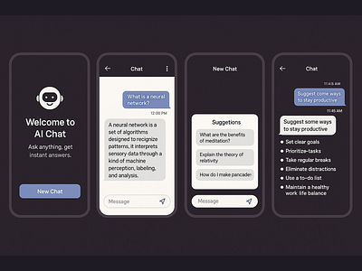 Ai Chat App Design ai ai app ai app design app app design daily daily ui daily ux design dribbble dribbble design graphic design mobile new ui design ui ux uiux ux design viral viral app