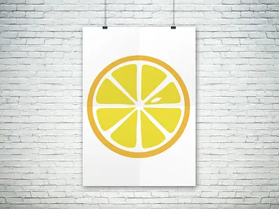 Fresh and Juicy Lemon Slice Illustration bright