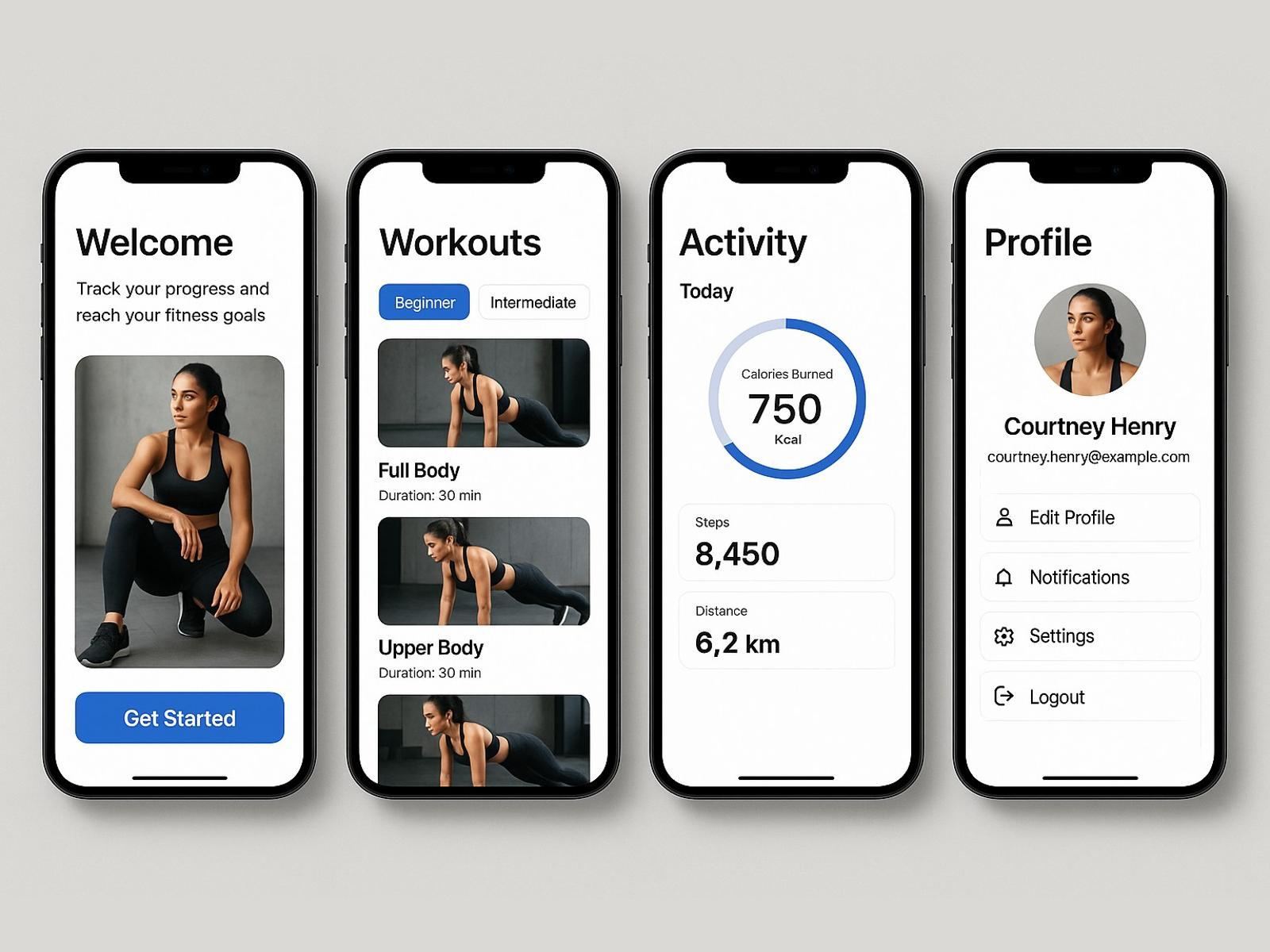 Fitness App Design app daily daily app daily ui daily ux design dribbble fitness app graphic design mobile mobile app design new trending ui uiux uiux daily ux ux design viral workout