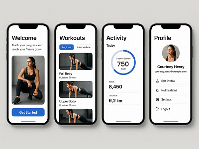 Fitness App Design app daily daily app daily ui daily ux design dribbble fitness app graphic design mobile mobile app design new trending ui uiux uiux daily ux ux design viral workout