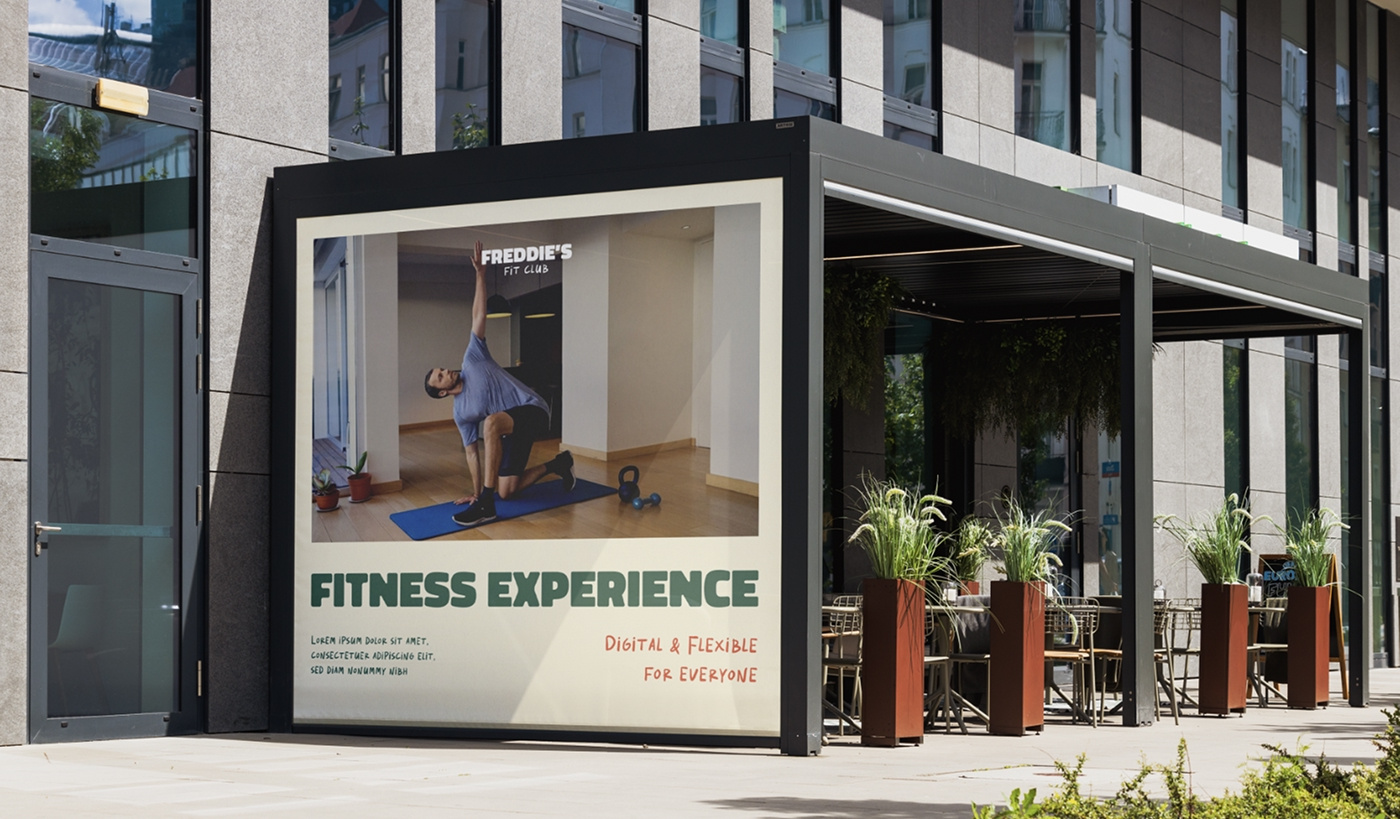 Freddie's Fit Club animation branding graphic design logo motion graphics ui