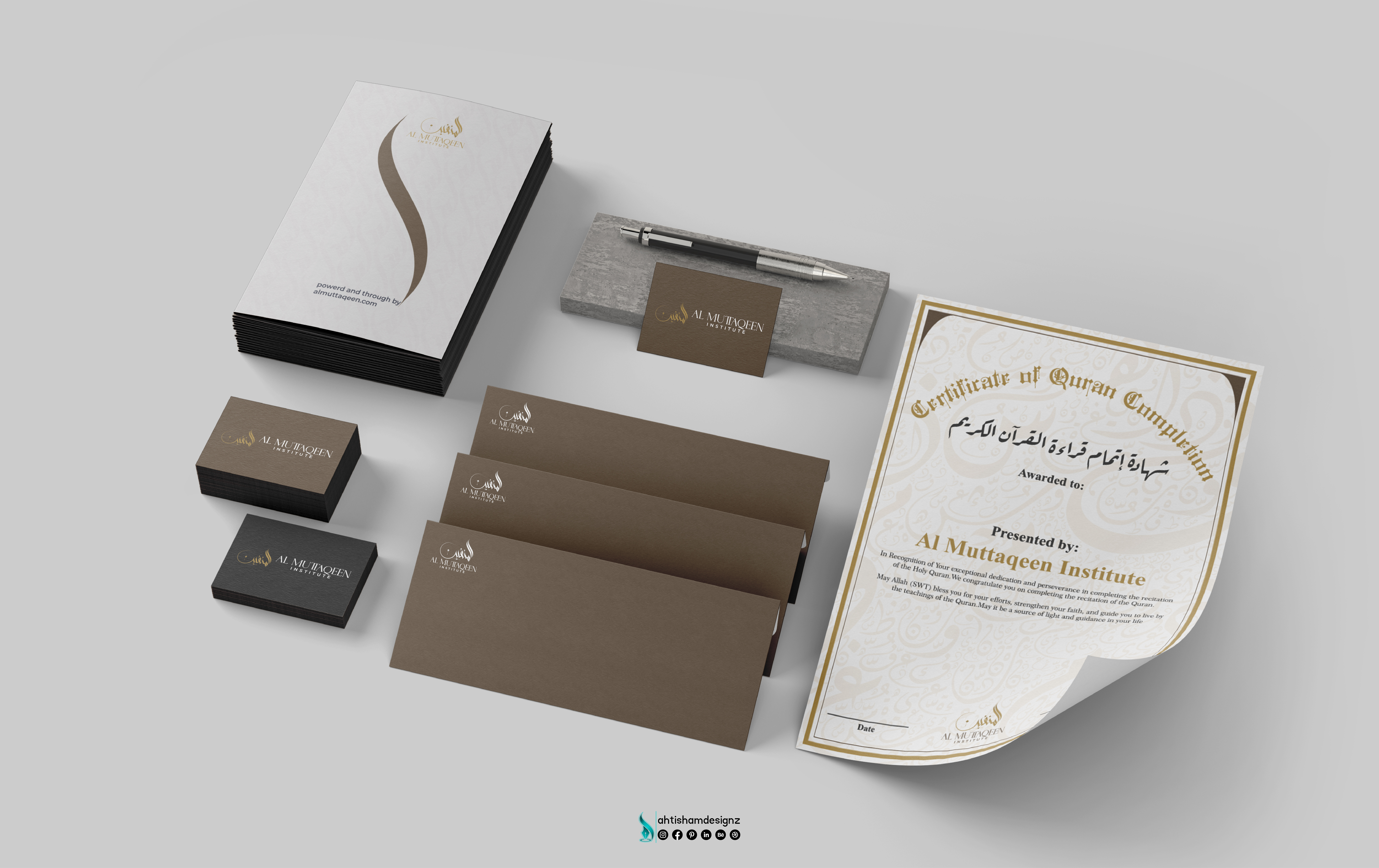 "Al Muttaqeen Institute | Arabic Calligraphy Logo arabic arabic calligraphy arabic logo brand idientity branding calligraphy calligraphy art calligraphy artwork creative logo design graphic design logo logo branding logo design logo presentation motion graphics unique logo visual idientity wordmark logo