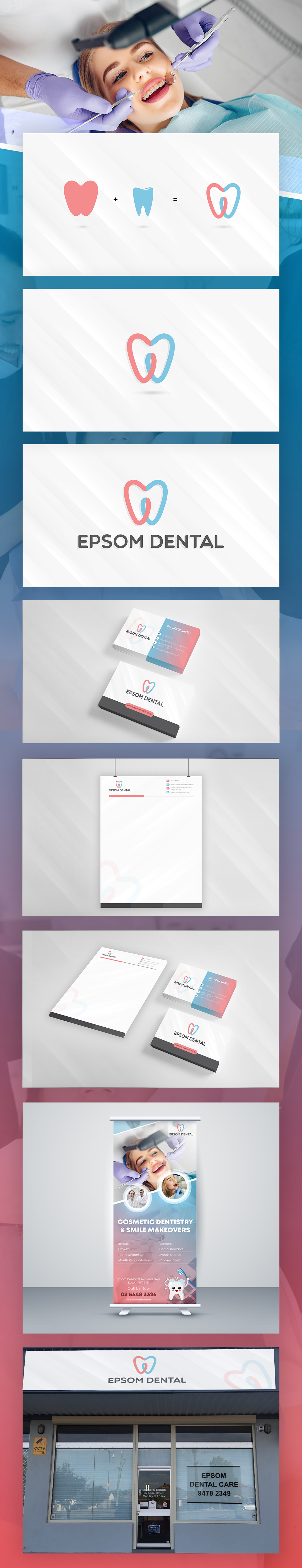 Dental logo and brand identity | Social Media branding business card creative design development flyer graphic design logo medical branding social media ui uiux vector website website design