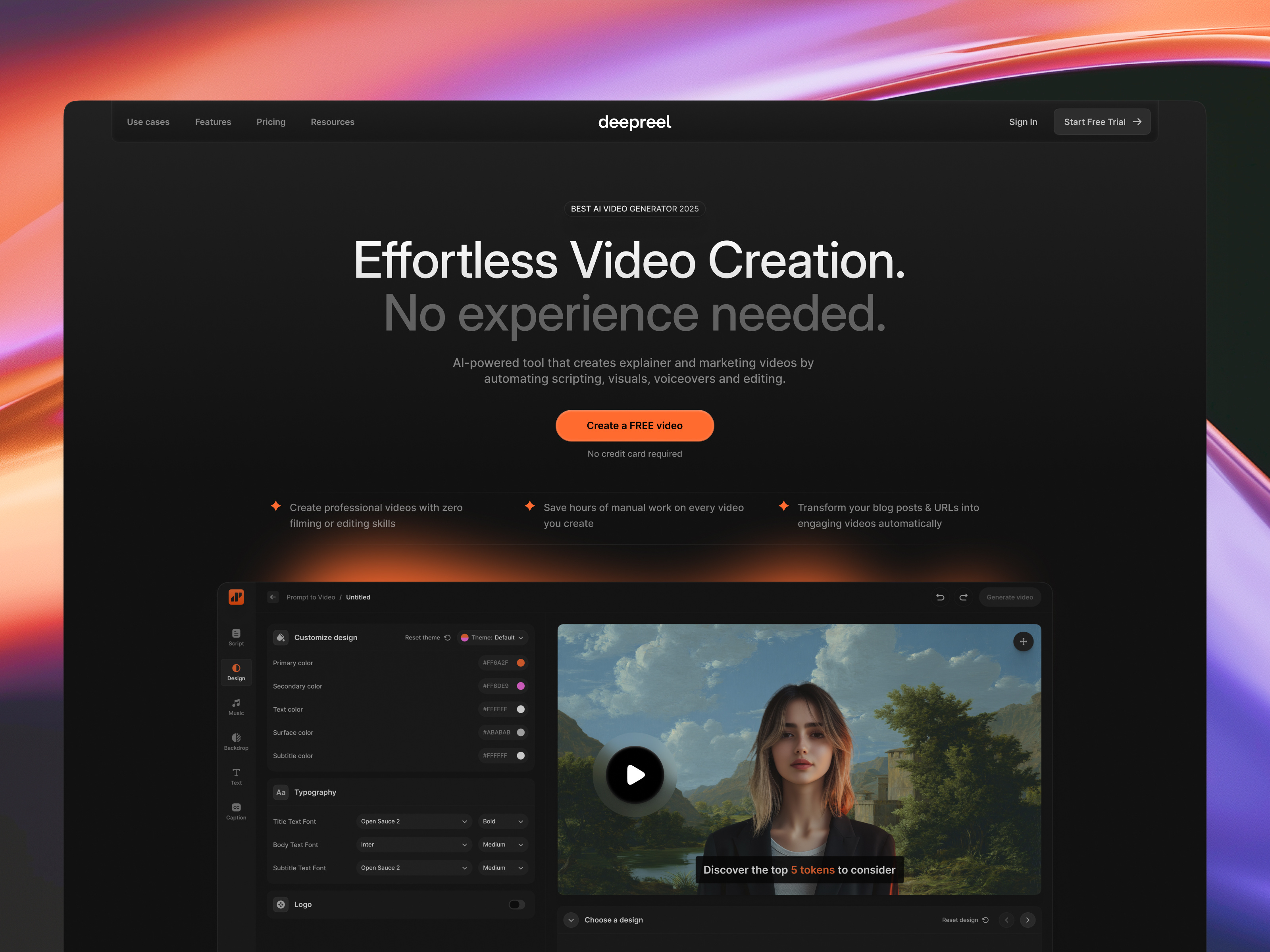 Example of Landing Page Design