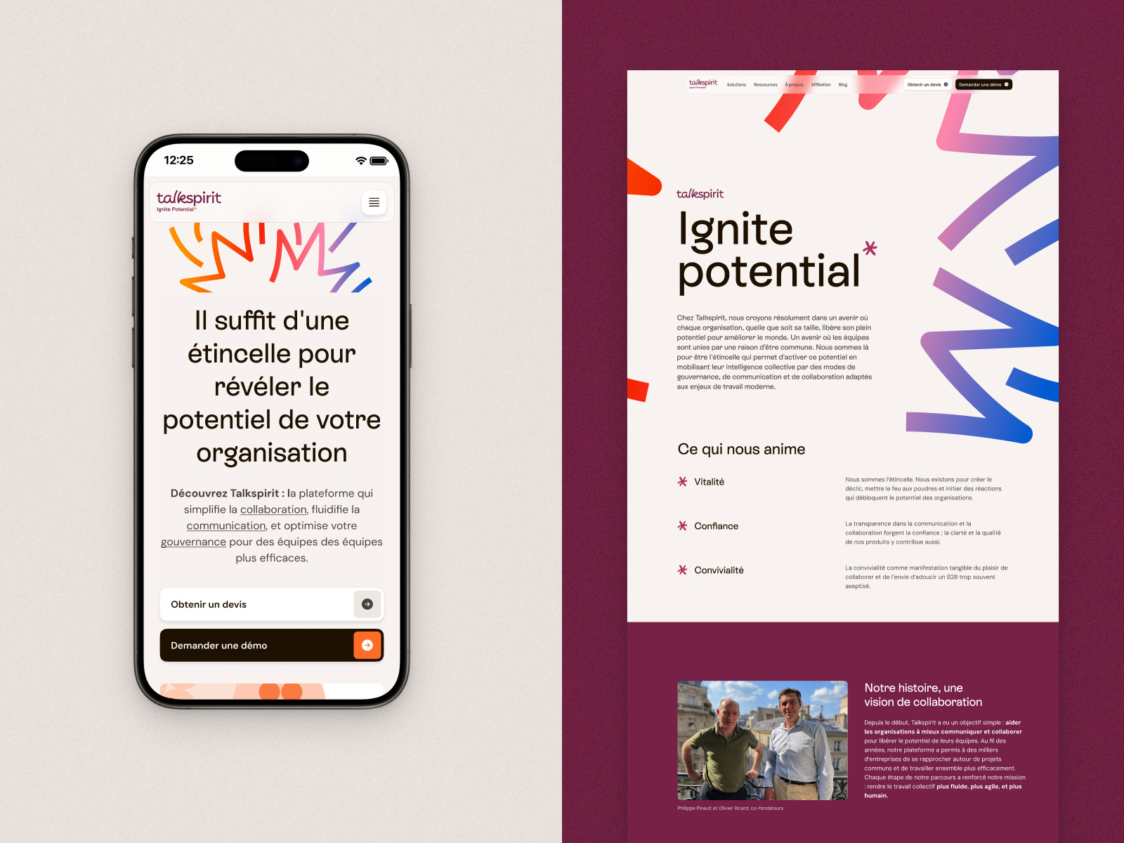 Example of Talkspirit Website