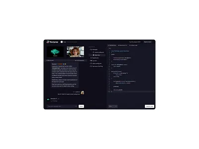 Coding assessment. assessment call chat coding dark mode design development live call ui ux videocall