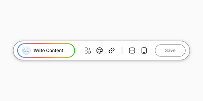 Just designed a smooth, glowing floating toolbar component app branding design graphic design illustration ui ux