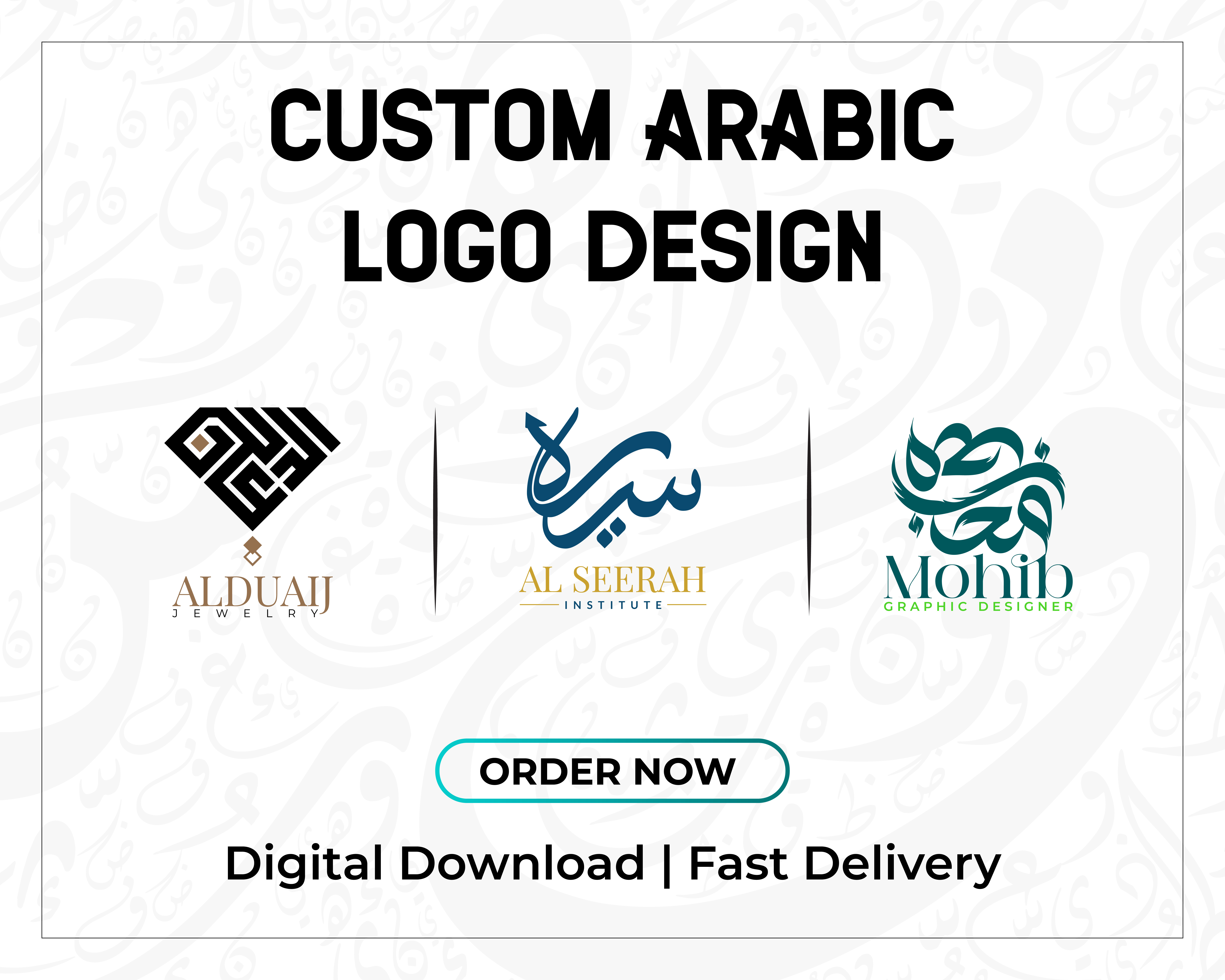 Custom Arabic Logo Design | Custom Calligraphy animation arabic arabic logo branding calligraphy design graphic design illustration logo