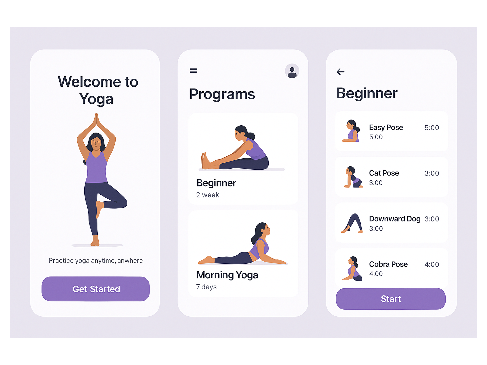 Yoga App Design app daily daily ui daily uiux daily ux design dribbble graphic design new new app design trending ui ui design ui ux uiux uiux design ux ux design viral yoga app