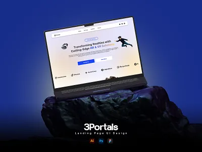 3Portals - Landing Page UI Design graphic design ui