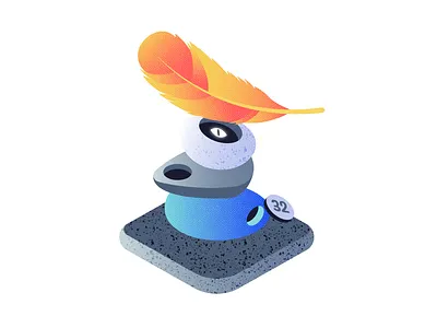 Metaphorical Illustration for Leela The Queen app app design app illustration balance brand illustration branding design editorial illustration feather game design game illustration illustration illustrator isometric illustration isometry minimal psychology stone ui vector