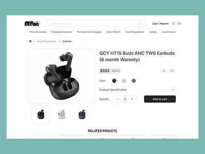 Moon Gadgets - Product Page e commerce ecommerce website product page ui ui ux web design