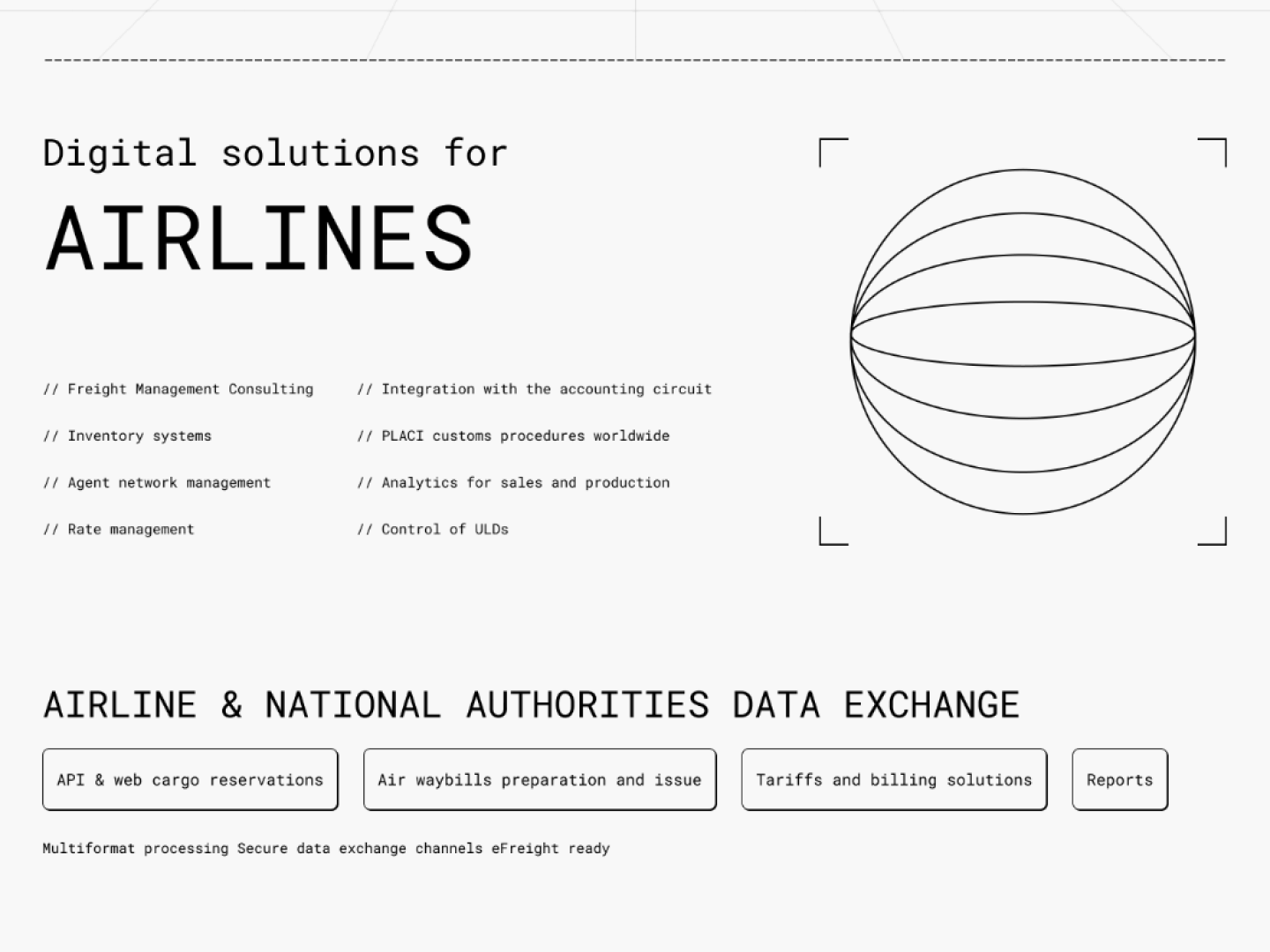 Landing for Air Cargo SaaS app air booking air cargo air cargo booking air cargo transportation gha minimalism