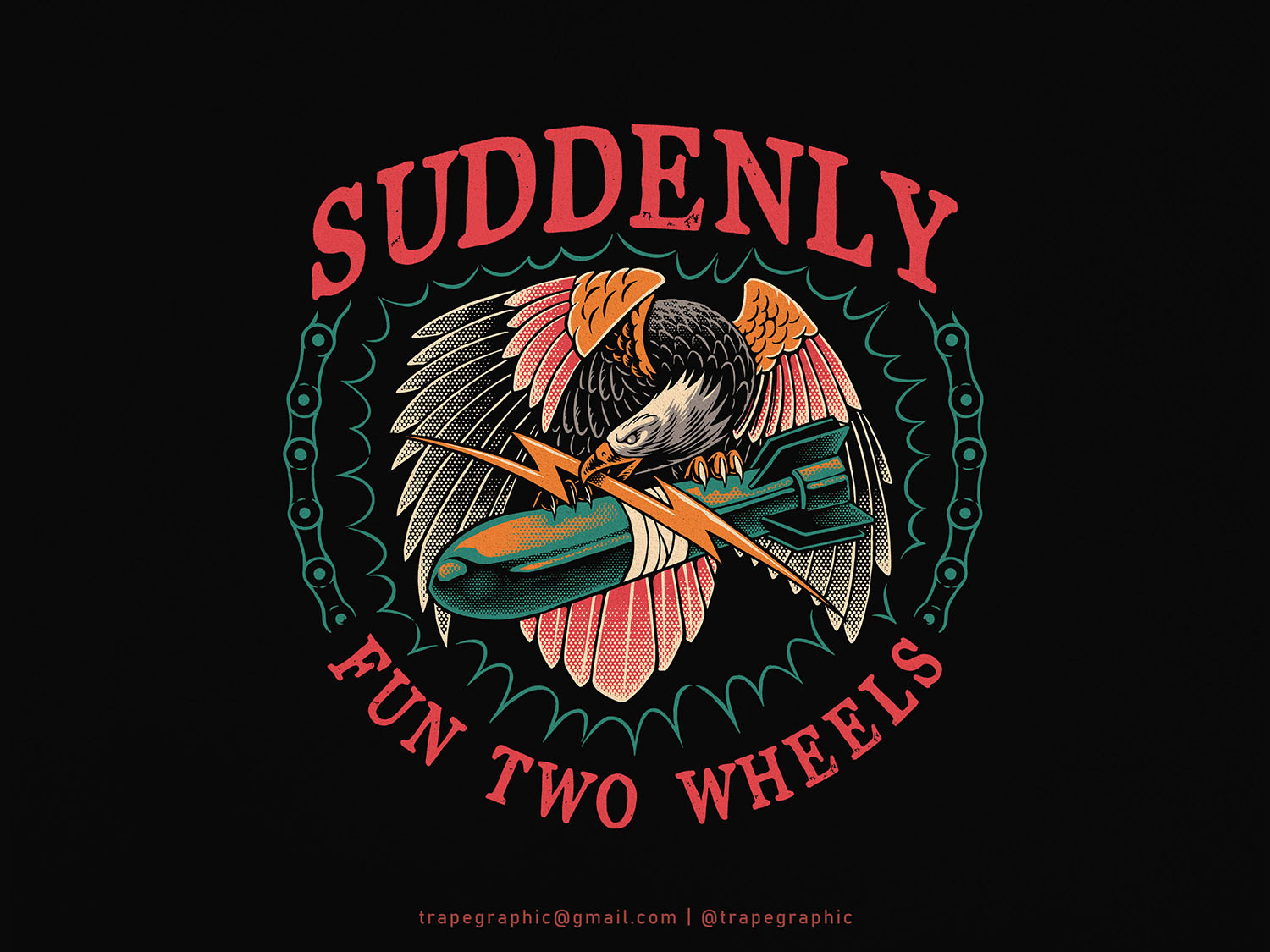 Collaboration Works with Suddenly FTW apparel branding clothing design graphic design illustration logo motor motorcycle vintage motorcycle