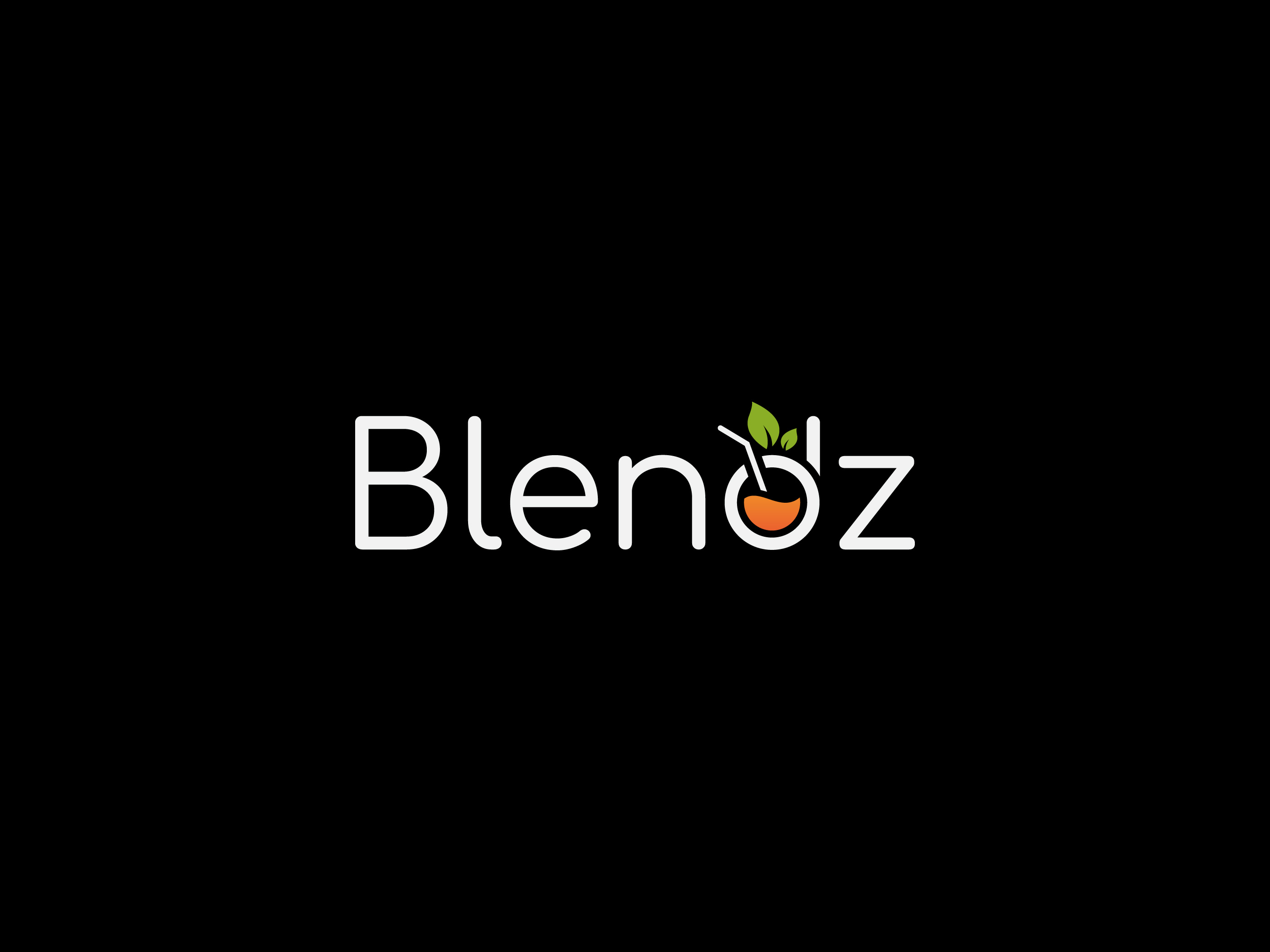 Juice Logo Design - Blendz beverage logo blendz logo fruit logo healthy drink logo juice logo juice logo design logo design logotype modern logo orange juice logo smoothie logo