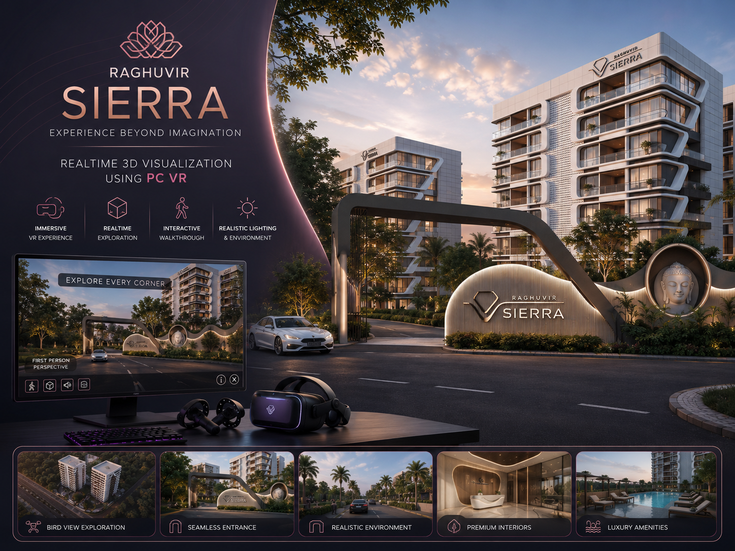 RAGHUVIR 3D Realtime Walkthrough 2d animation 3d animation animation motion graphics real estate animation remote property viewing